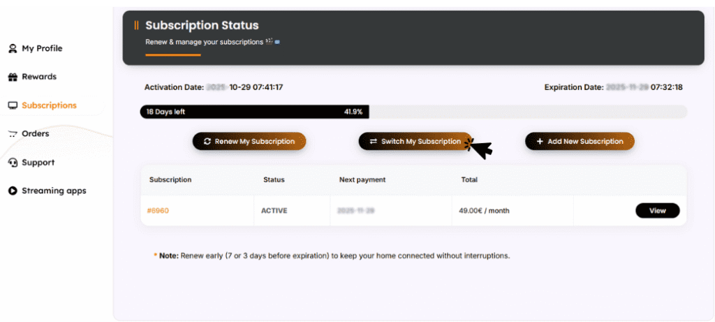 How to Switch to Another Plan?
