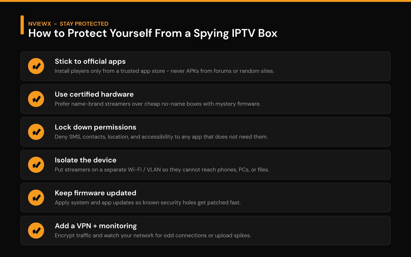 Can IPTV Box Spy on You? How to protect yourself from a spying IPTV box using official apps, network isolation and a VPN