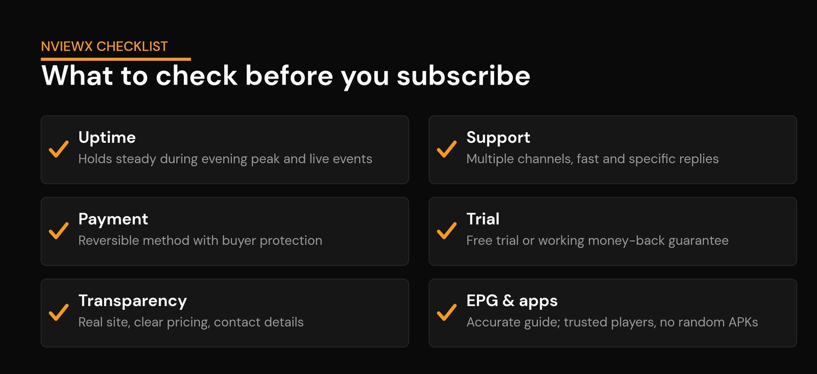 How to Get a Good IPTV Provider in 2026 Checklist of what to check before choosing a good IPTV provider