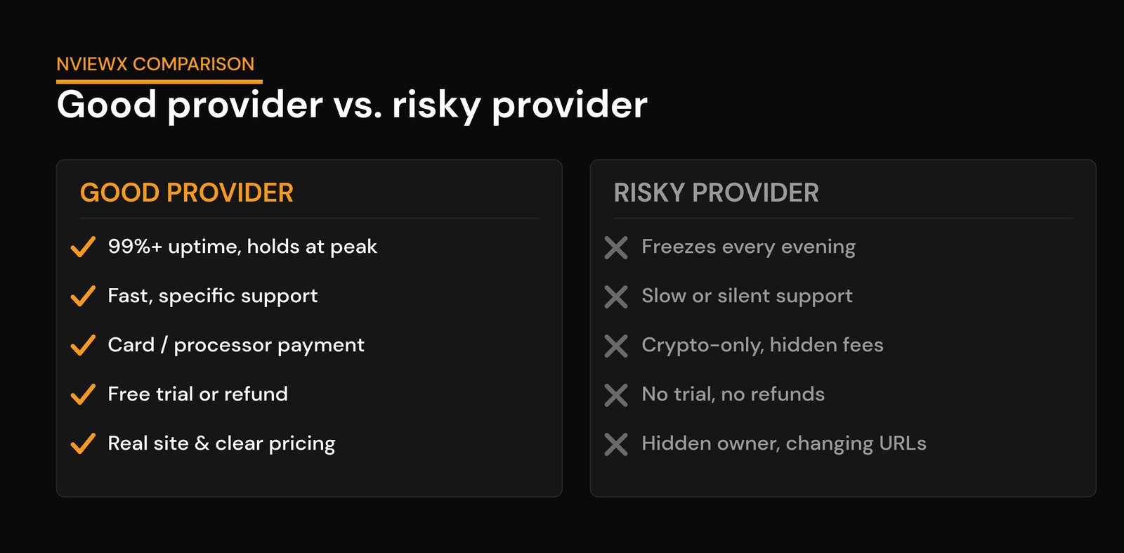 How to Get a Good IPTV Provider in 2026 Good IPTV provider versus risky IPTV provider comparison